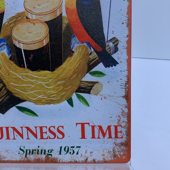 GUINNESS TIME Sign metal 12” by 8” - Picture 4 of 10